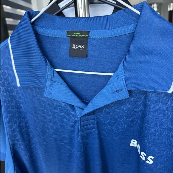 Men’s Boss Royal Blue Polo Shirt Size X-Large - Picture 4 of 5
